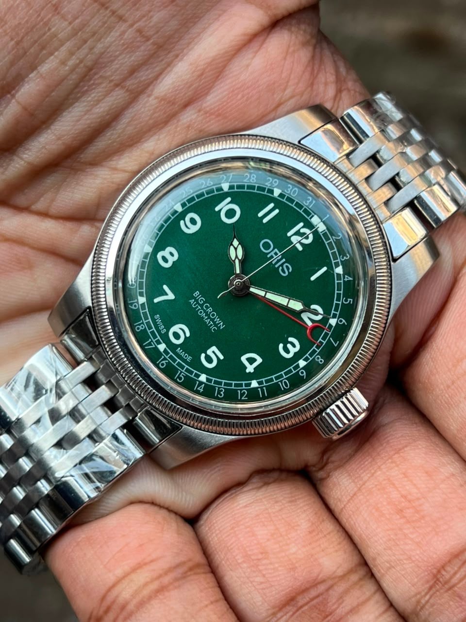 Oris Big Crown Automatic Green Dial Stainless Steel Pointer Date Men’s Watch