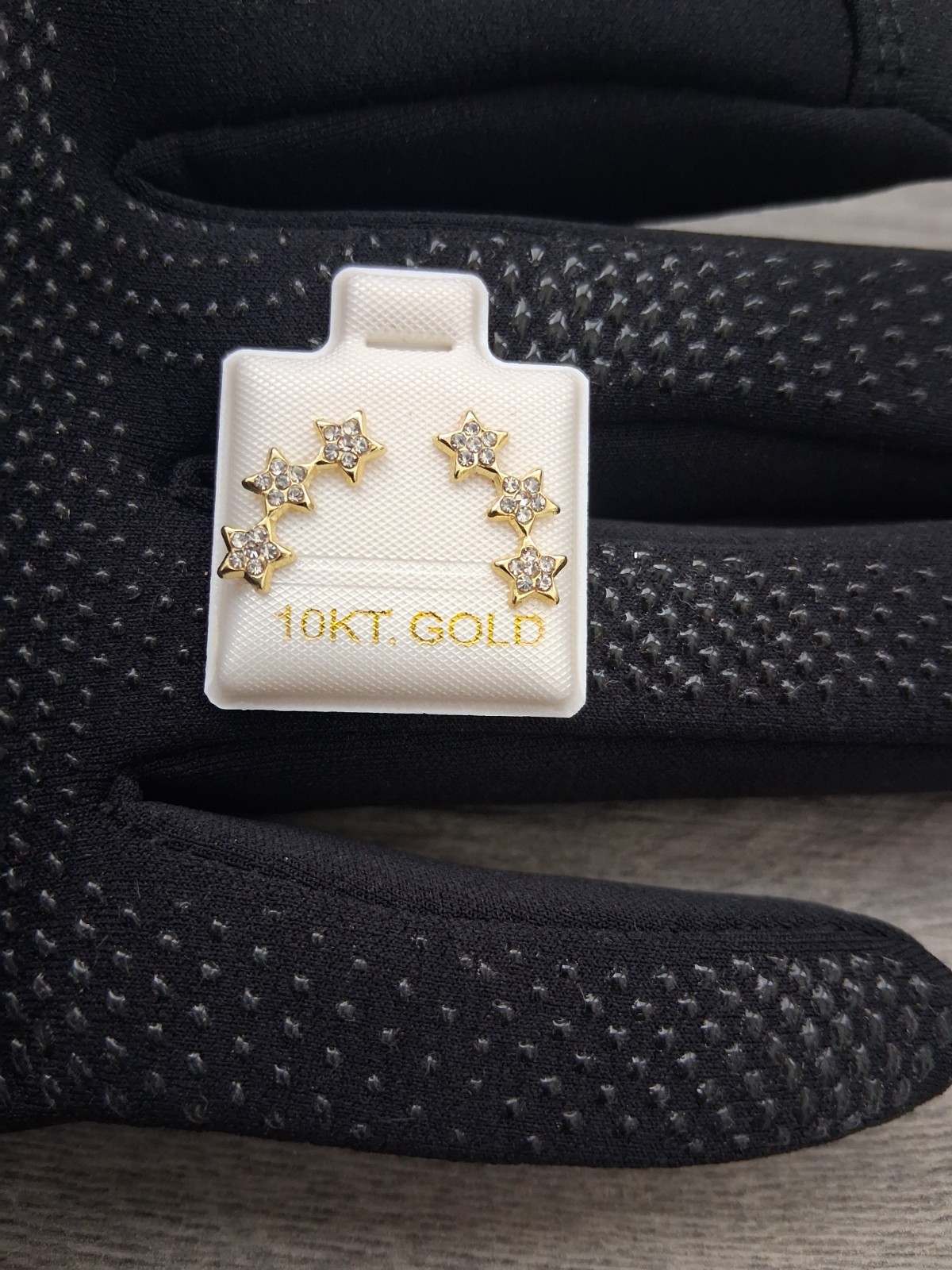 Aretes de oro 10K estrella de de rosca – 10k gold star earrings screw back