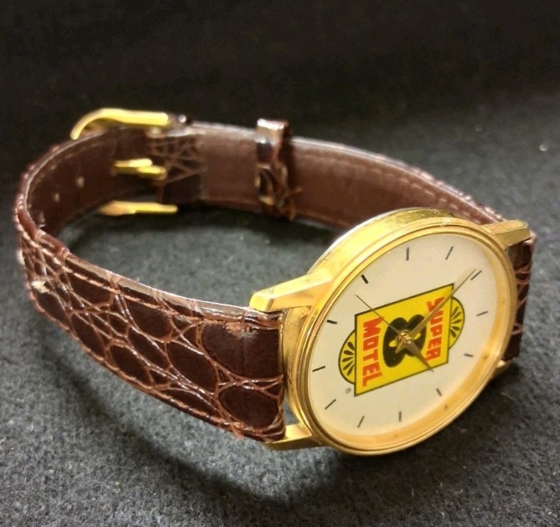 SUPER 8 MOTEL WRISTWATCH GENUINE LEATHER IMAGE WATCHES, INC. CALIFORNIA