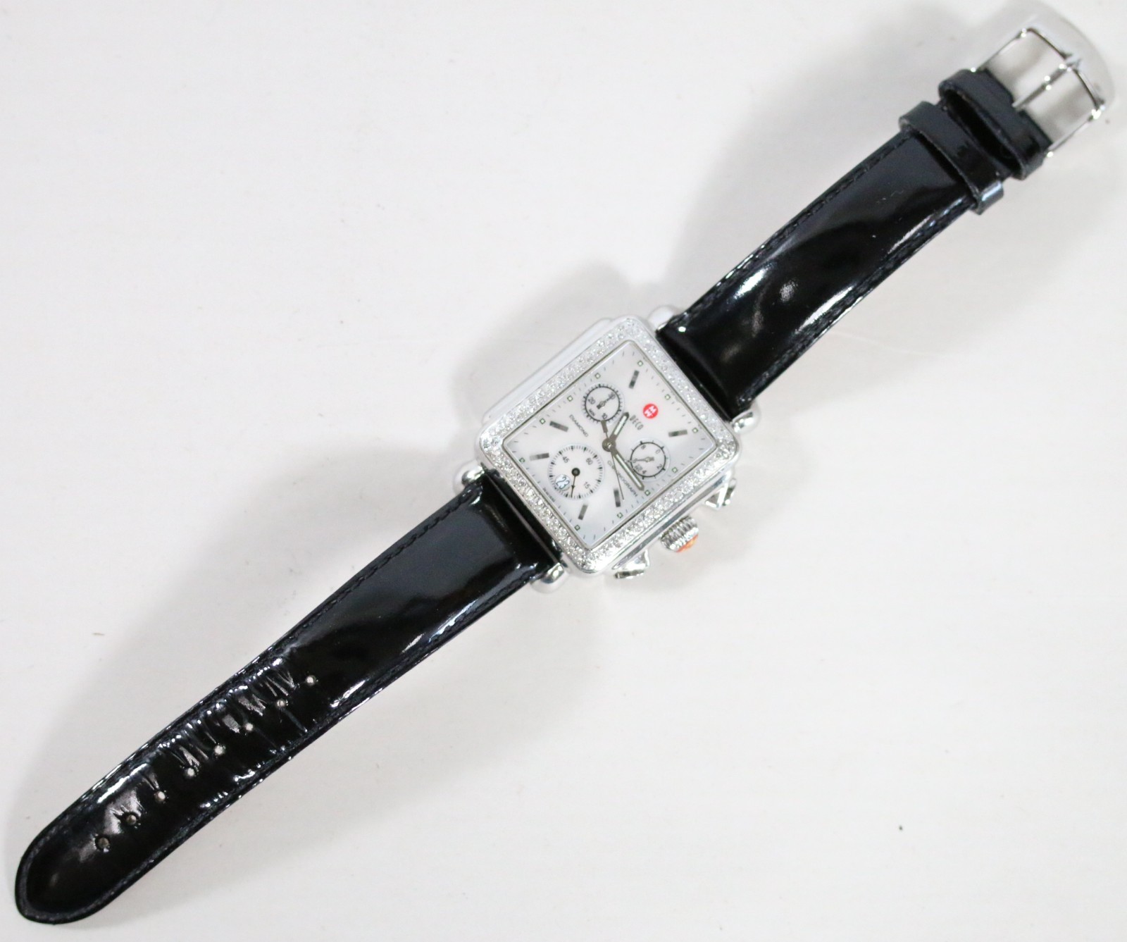 Michele Deco Diamond Chronograph Women’s Watch Mother of Pearl MW06A01 w/ Box
