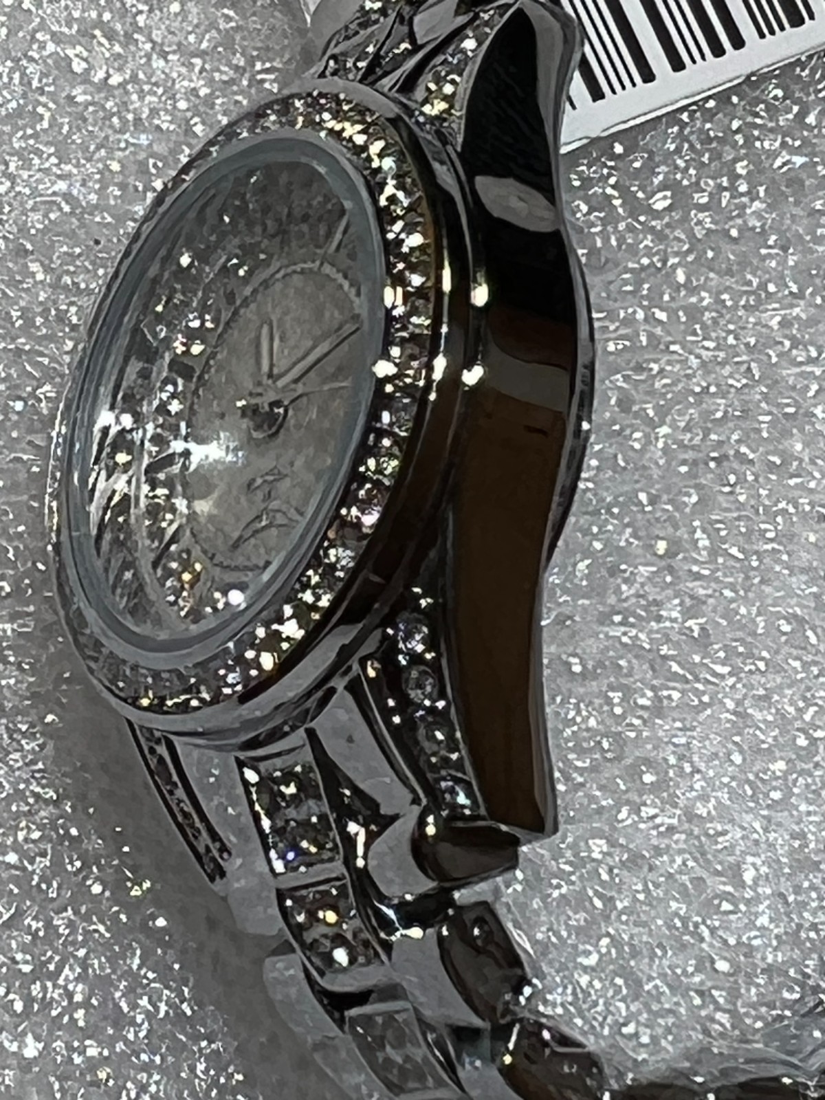 Invicta Wildflower I Women’s 32mm silver iced out crystal dress watch Retail$229