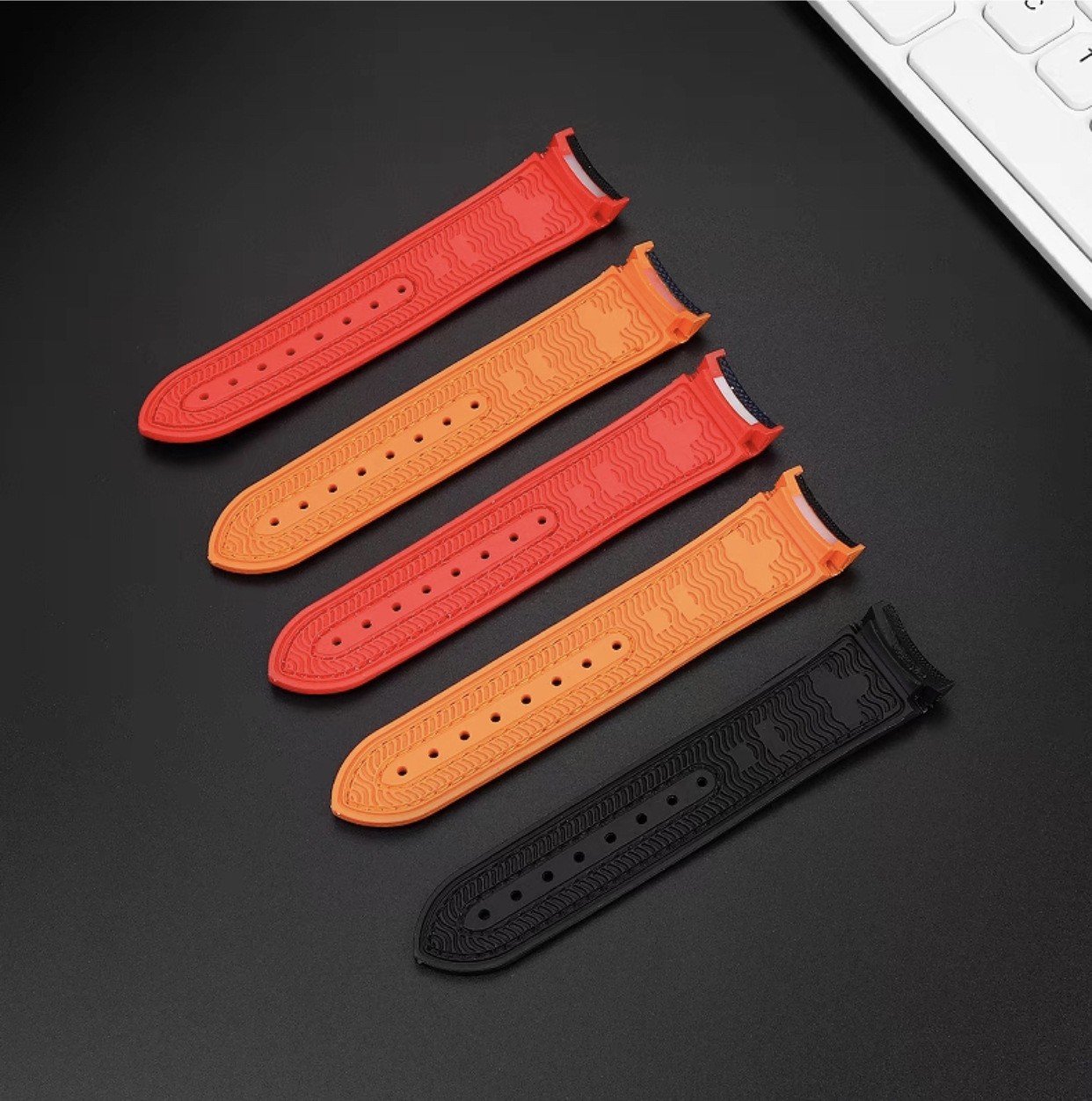 Quality Nylon Rubber Bottom Watch Stras Mens Sport Wristband 20mm 22mm for Omega