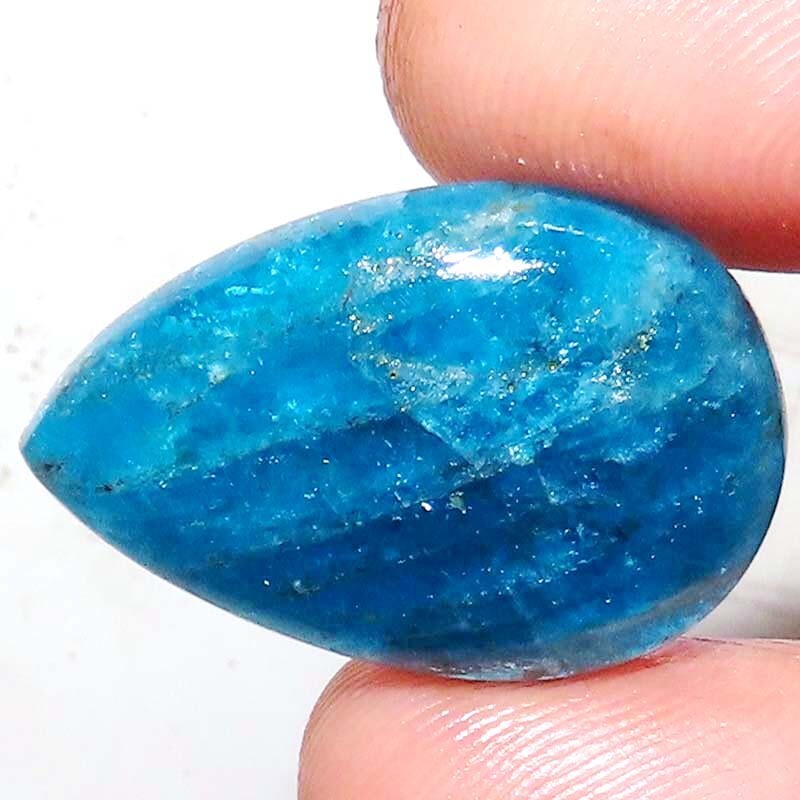 33.45CT 100%Natural APATITE Cabochon PEAR Shape Apatite Loose Gemstone 20x30x6mm