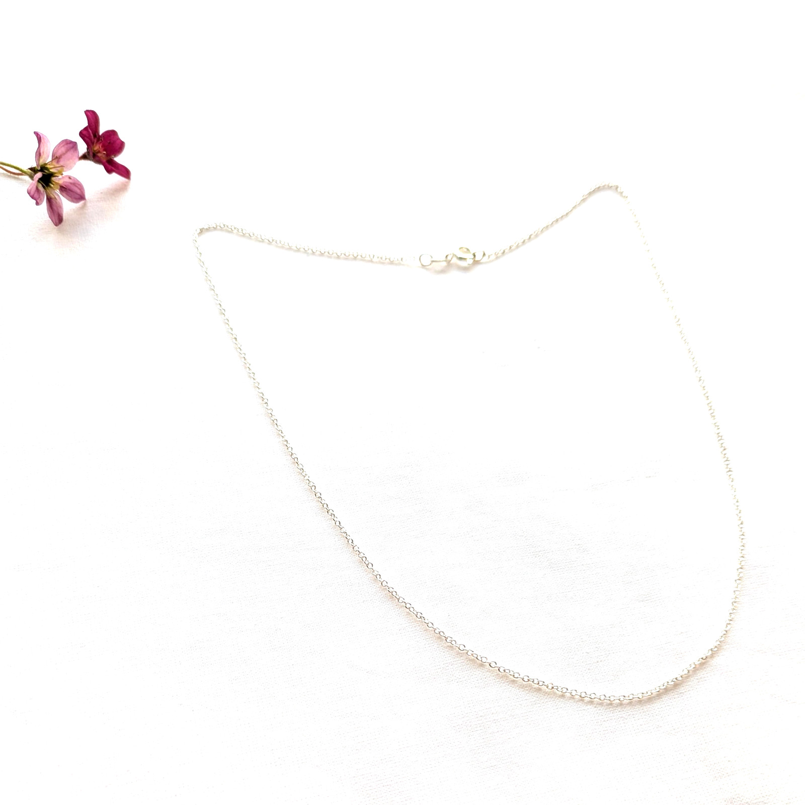 925 Sterling Silver 24 inch Medium Trace Chain Italy Long Necklace Men Women