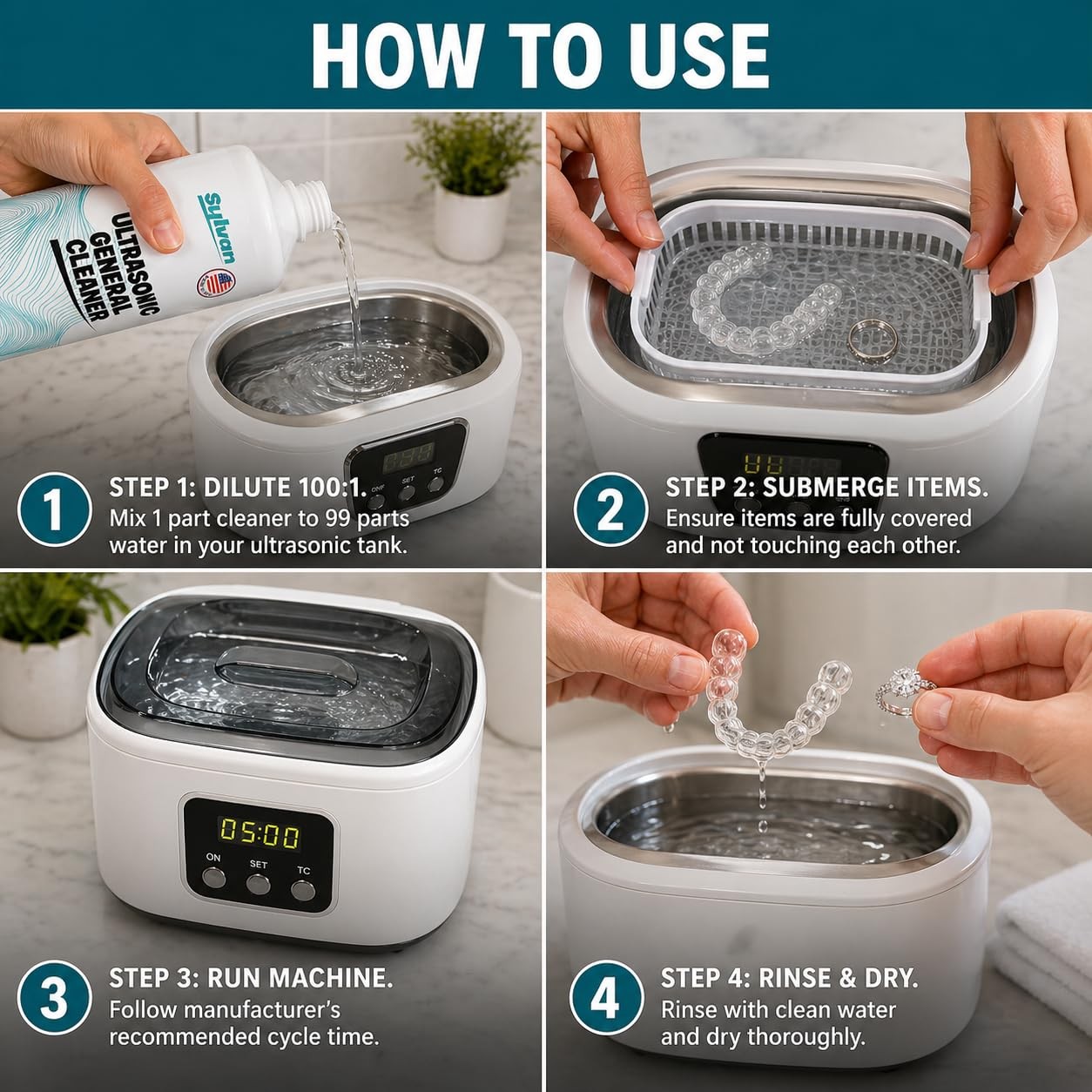 32 oz Ultrasonic Cleaner Solution Concentrate – 50+ Gallons
