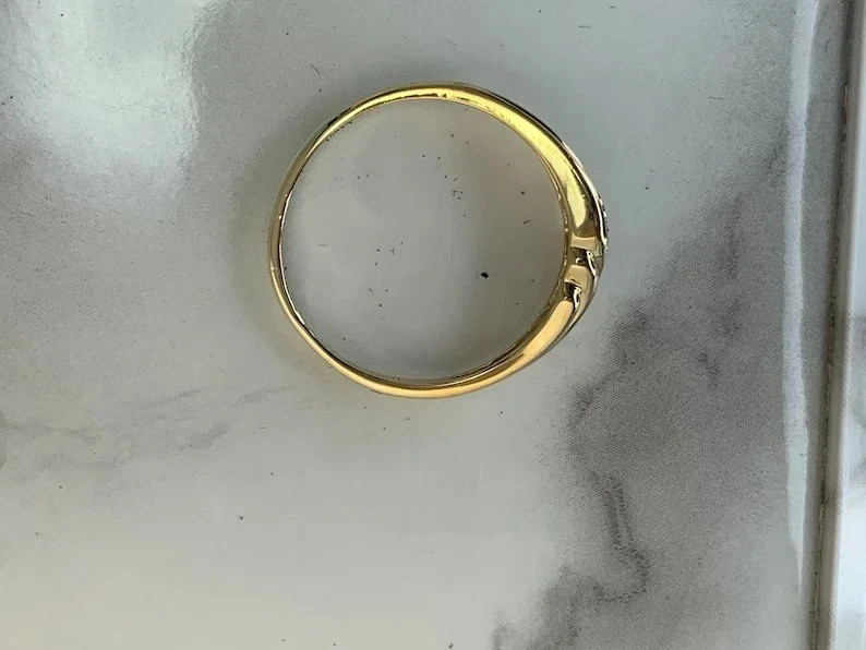 1.50 CT Round Cut Lab-Created Diamond Stunning Ring Solid 14K Yellow Gold Plated