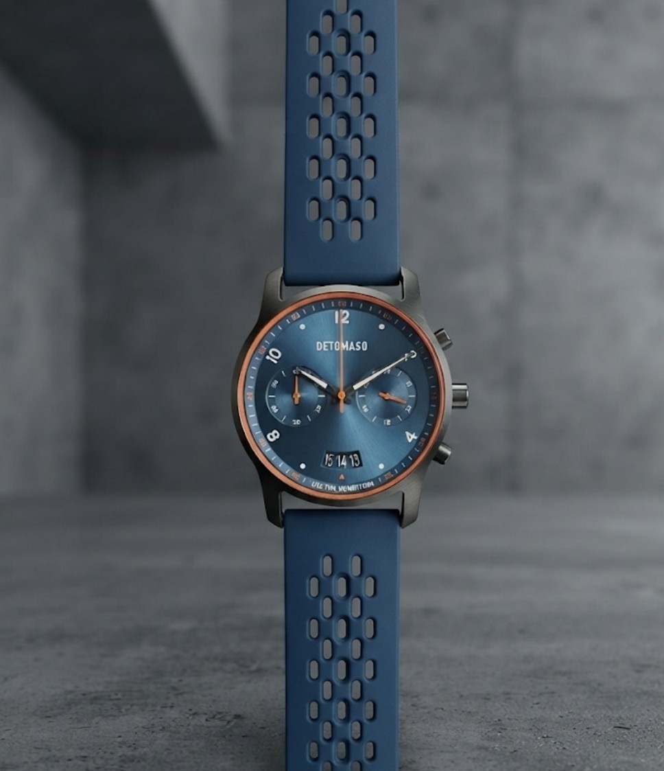 DETOMASO SORPASSO CHRONOGRAPH VELOCITÀ BLUE ORANGE 42mm