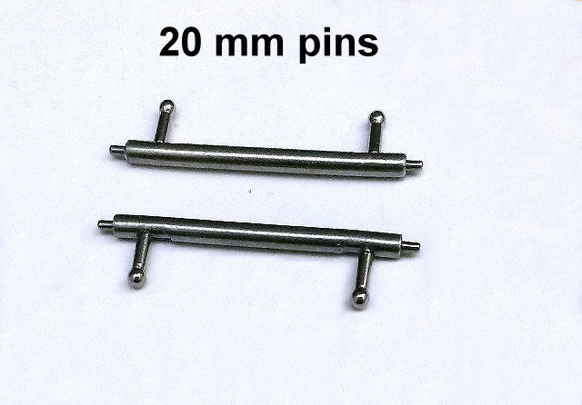 EASY FIT PINS FOR 20 MM BANDS, FITS IN ALL WATCHES INCLUDING JOE RODEO /JOJO