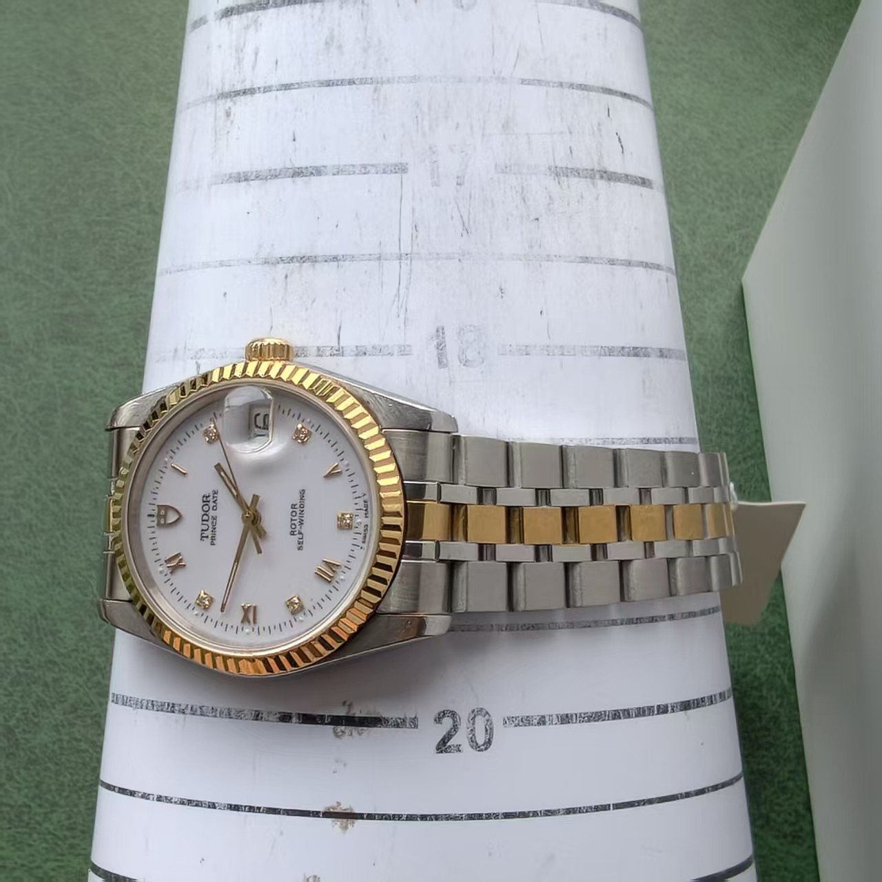 Tudor White Dial Prince Date 74033 Men’sWatch Automatic 34mm Champagne Number