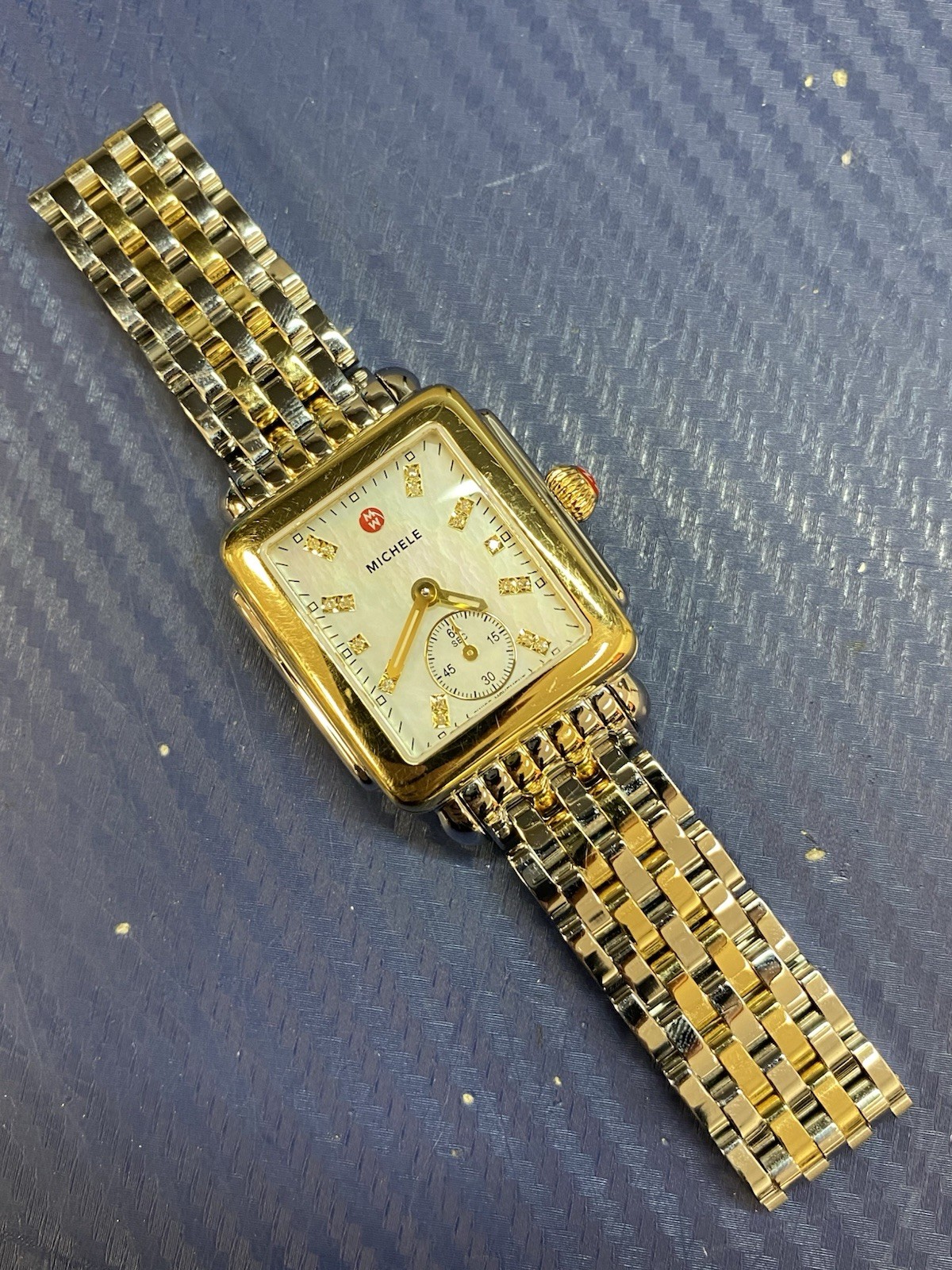 Michele Deco Mid Two-Tone 18K Gold-Plated Diamond Dial Watch MWW06V000042