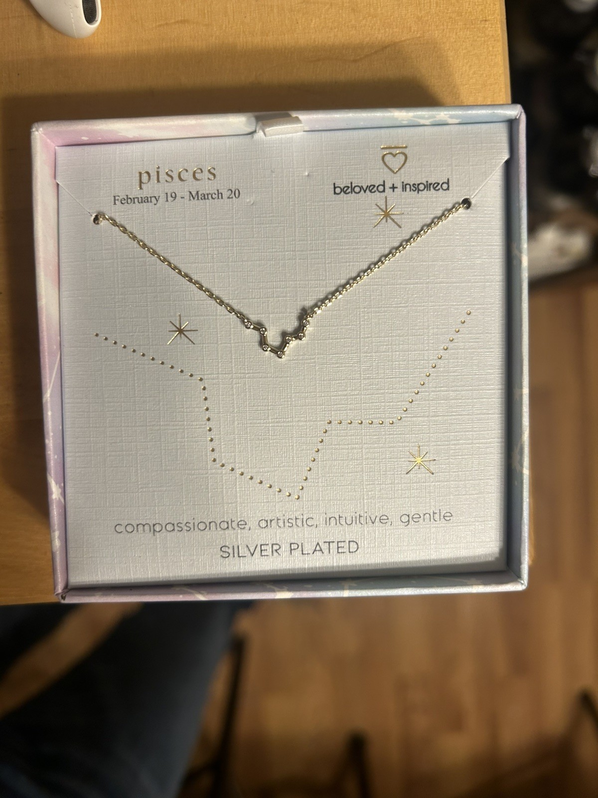 Beloved + Inspired Pisces Zodiac Silver Plated Constellation Necklace 🩷