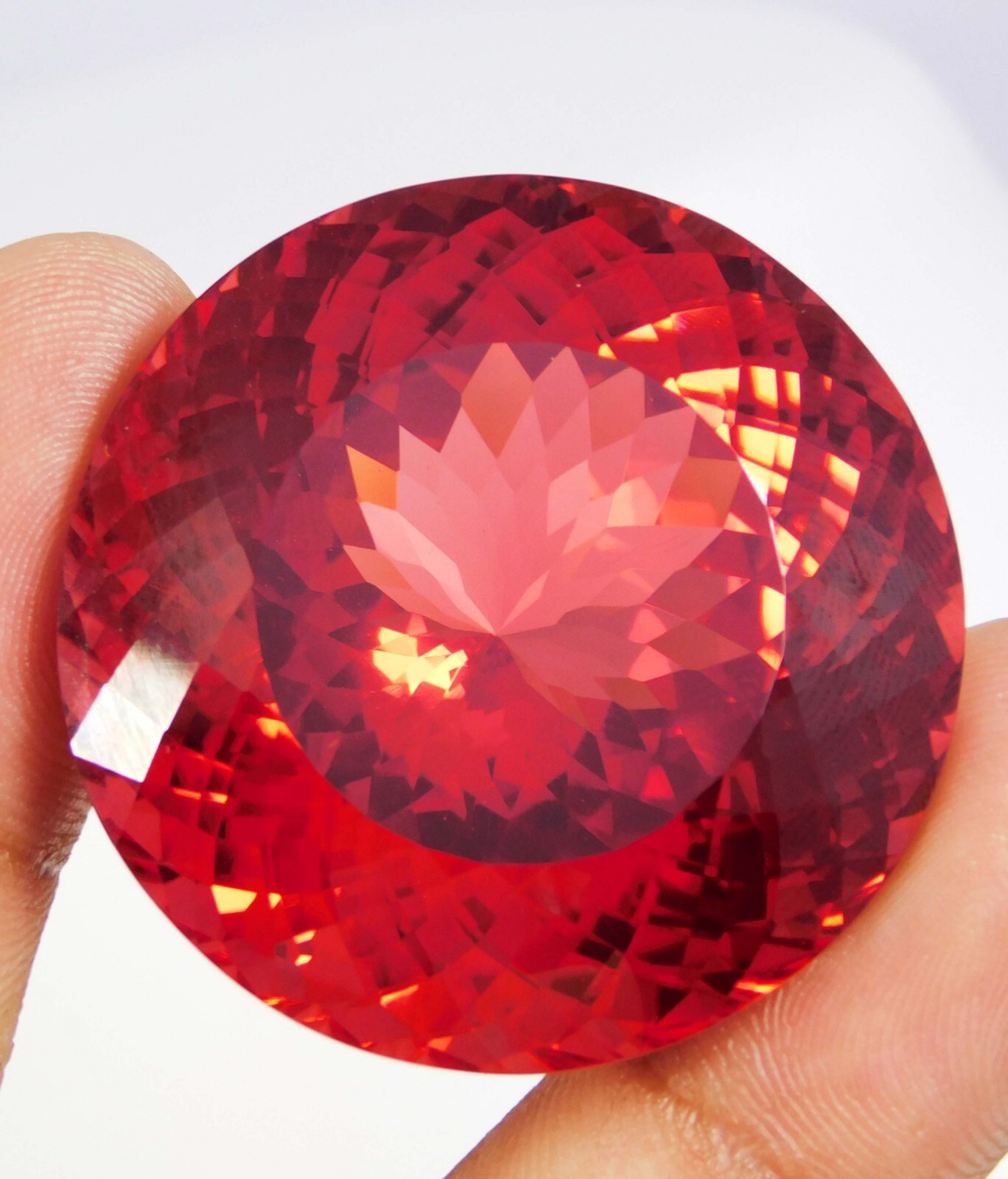 Natural Certified 260 Carat Padparadscha Sapphire Diamond Cut Loose Gemstone