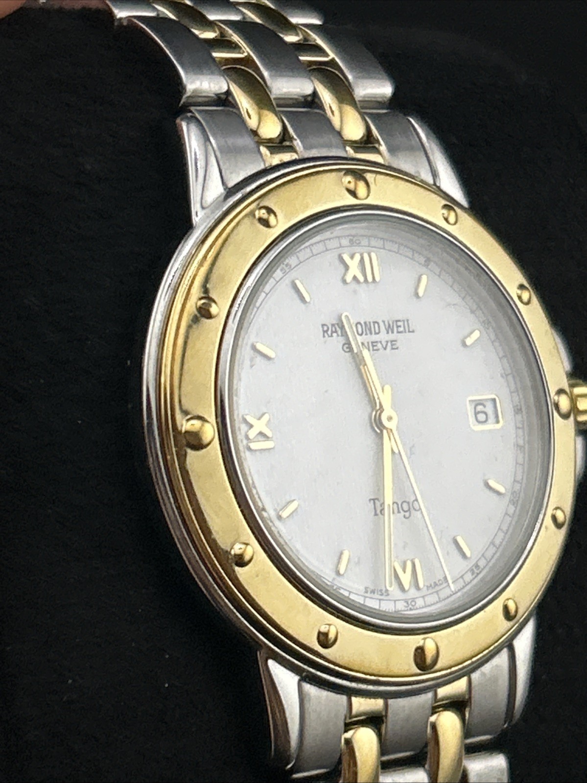 Raymond Weil Tango Collection 5560 Two-Tone Men’s Watch Sapphire Crystal 36mm