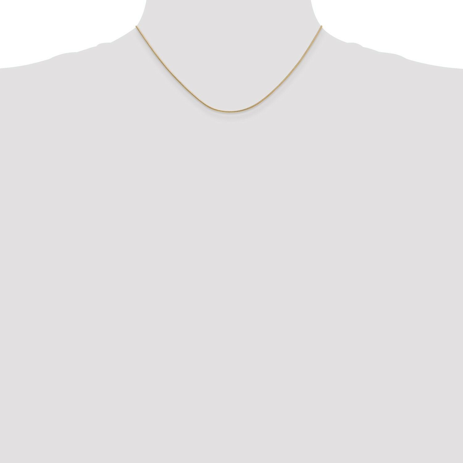 14k Yellow Gold 0.90mm Solid Round Snake Chain w/ Lobster Clasp 16″ – 30″