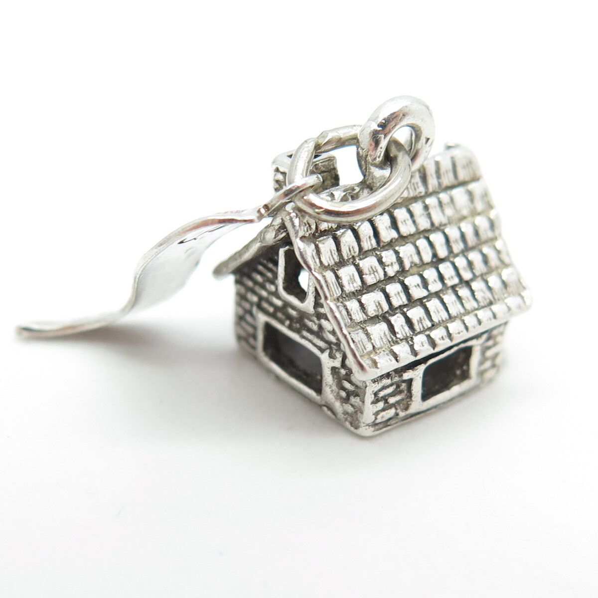 PACIFIC JEWELRY 925 Sterling Silver Vintage “Big Bar Lake” Old House 3D Pendant