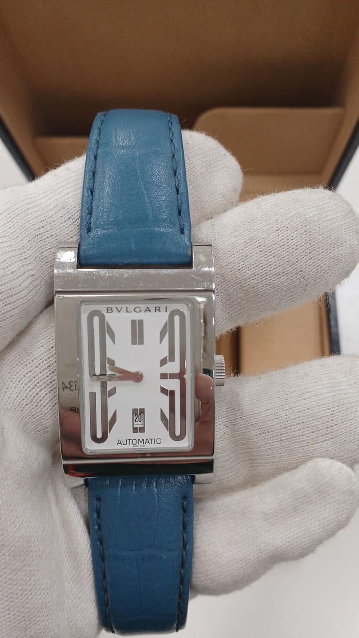 BVLGARI RECTANGLE RT45S vintage quartz movement wristwatch luxury Swiss-made