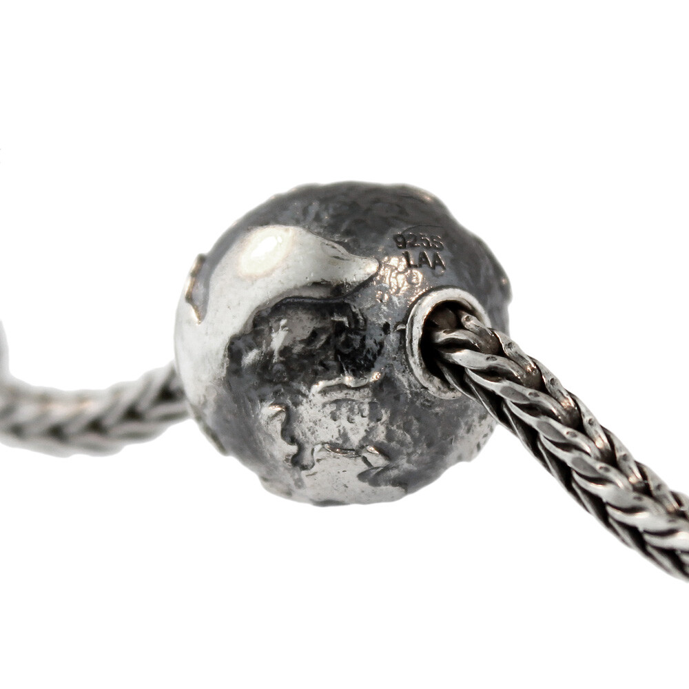Authentic Trollbeads Sterling Silver 11520 Big Earth :1 RETIRED