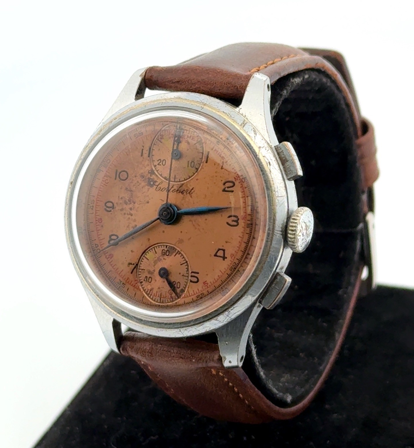 36mm Vintage Cortebert Manual-Winding 17J Chronograph Wristwatch Fully Serviced