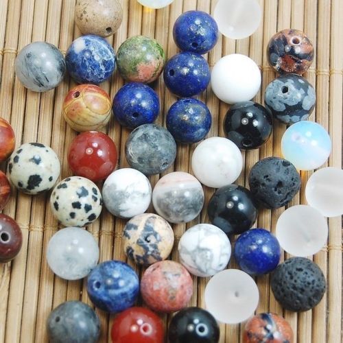 Wholesale quantities natural gems Round spaced Loose Beads 4mm 6mm 8mm 10mm 12mm