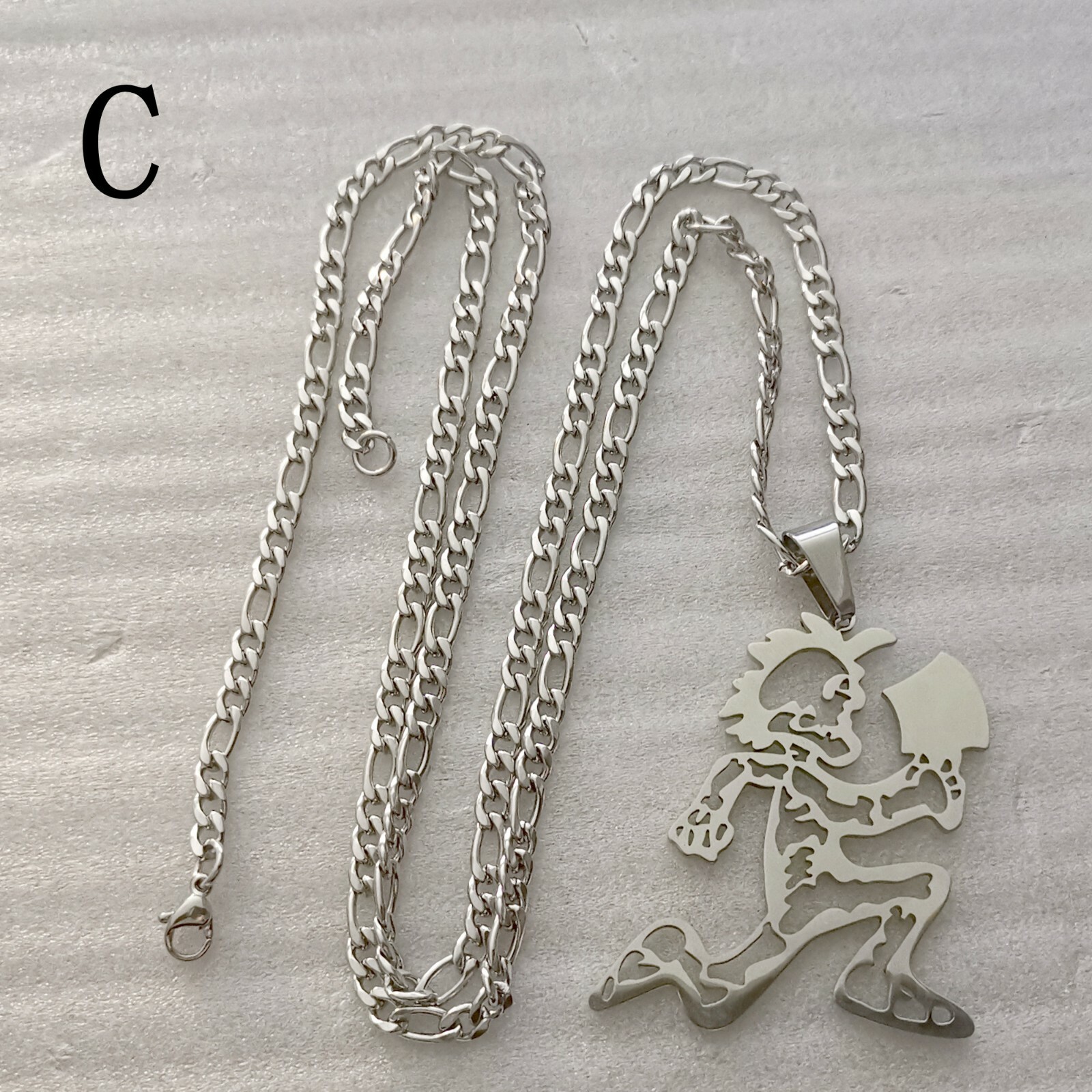 Insane Clown Posse TWIZTID hatchetman skeleton charm JUGGALO ICP 30″ necklace