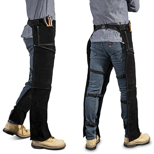 Leather Welding Pants – Heat & Flame Resistant Split Leather Safety Leg