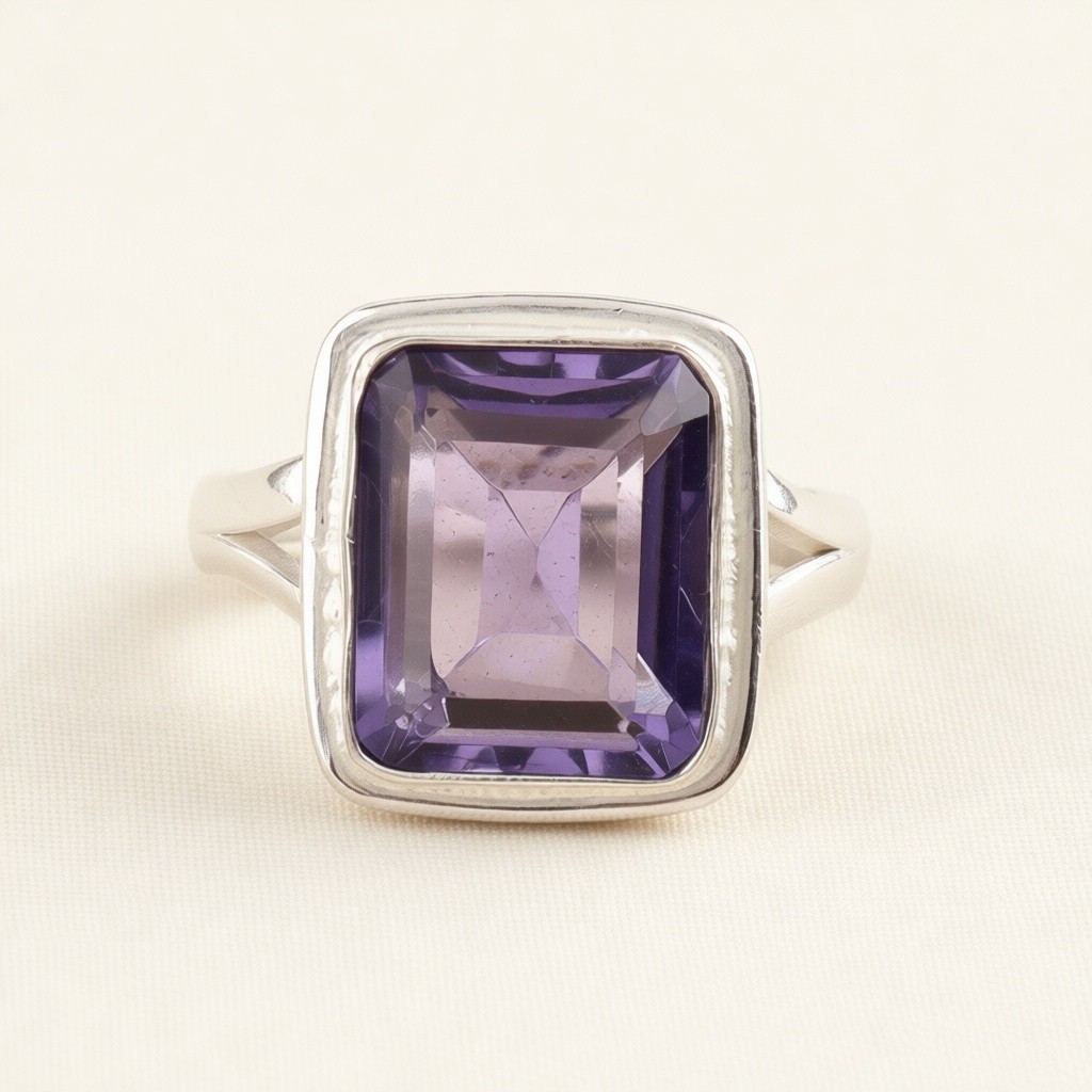 Iolite Quartz Gemstone 925 Sterling Silver Handmade Jewelry Ring All Size