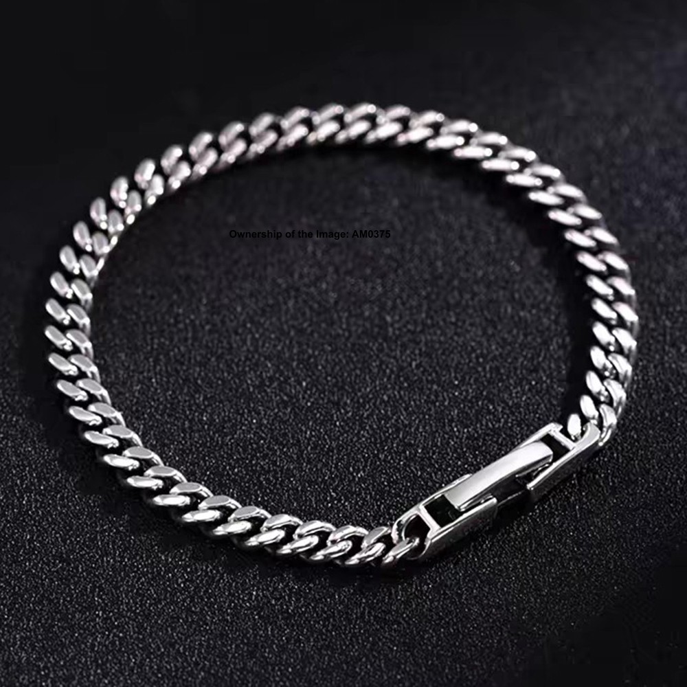 Pure 925 Sterling Silver Curb Chain Bracelet Men Woemn 5mm Link Unisex Jewelry