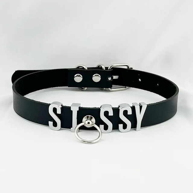 Collar BDSM Gift Pu Leather Custom Choker Necklace Punk DIY Chocker Party H7