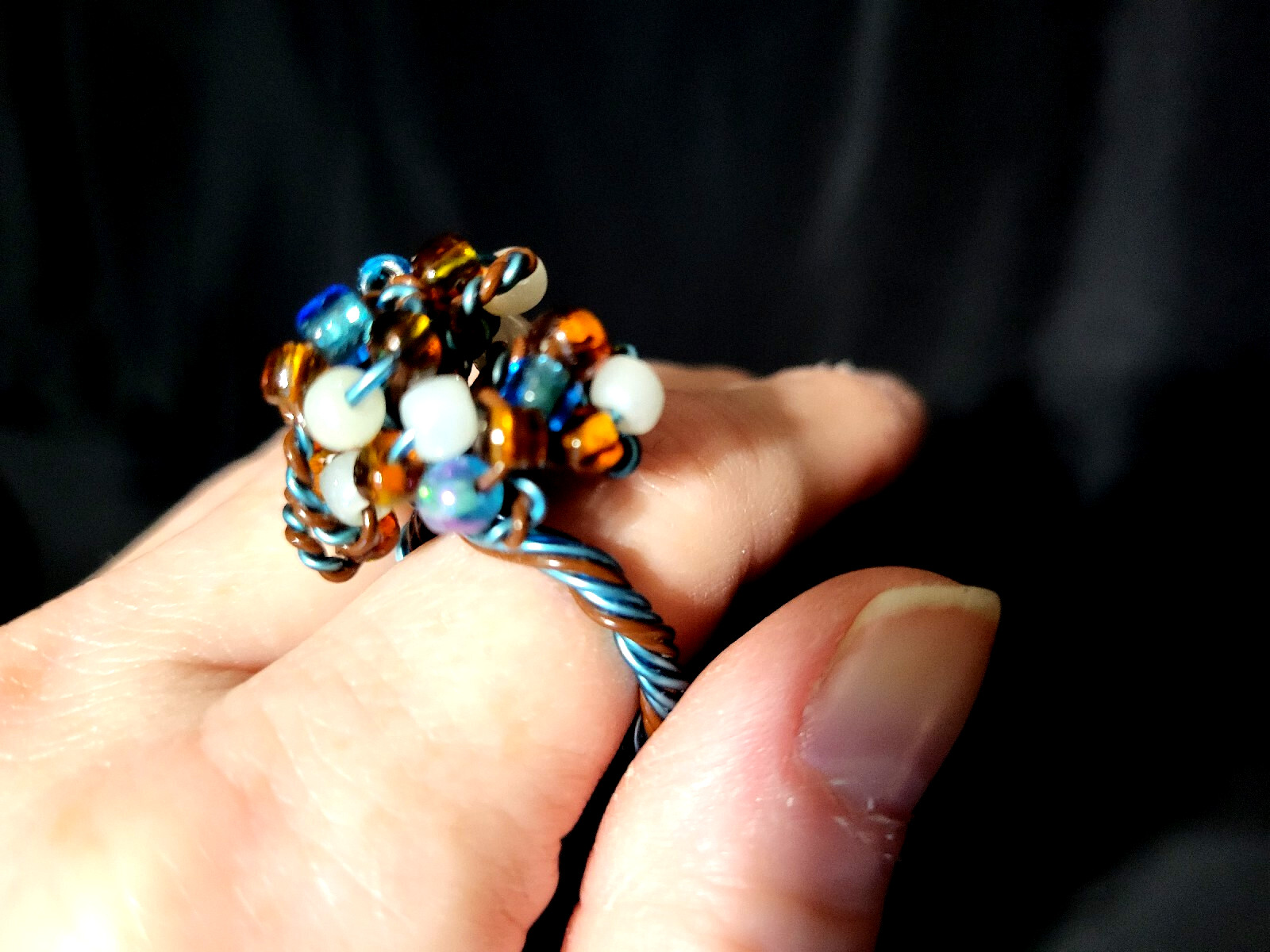 Size 7 Handmade Beaded Ring