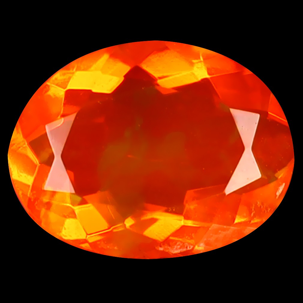1.39 ct Mesmerizing Oval Cut (10 x 8 mm) Heated Orange Fire Opal Loose Gemstone