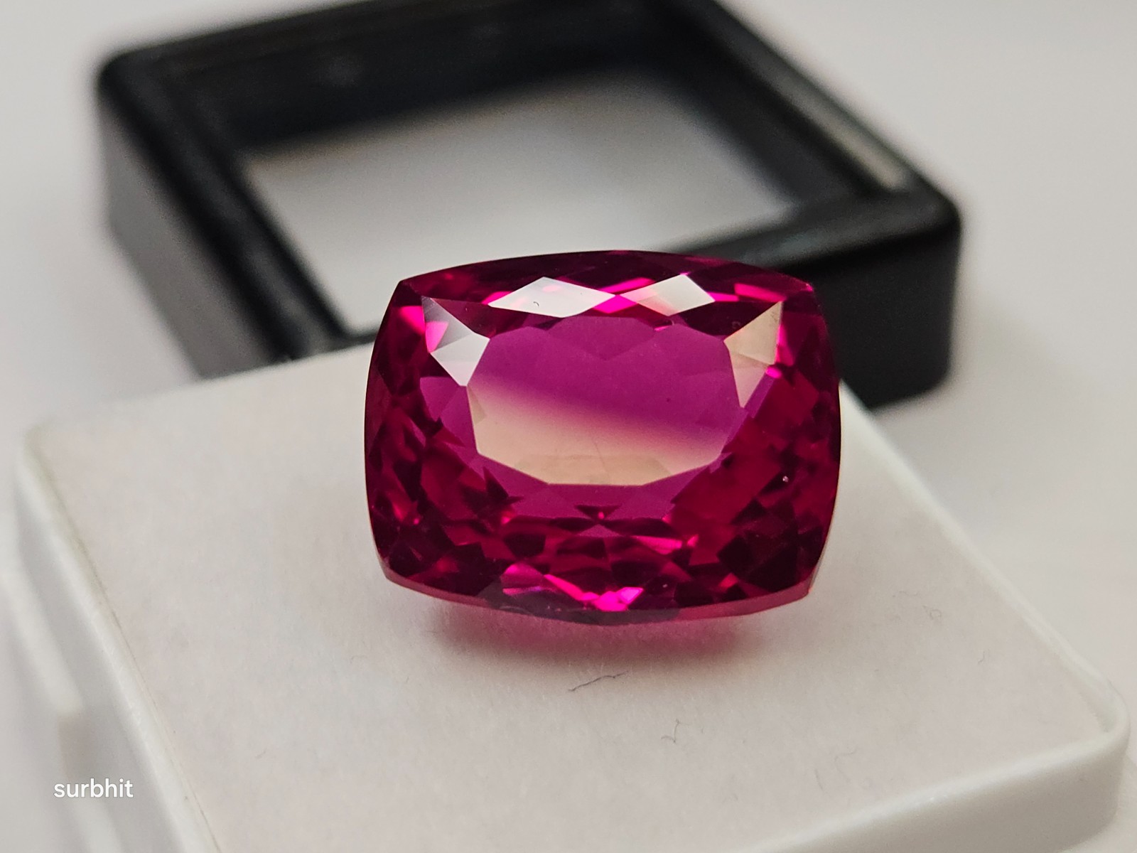 Dark Pink Sapphire Cushion Cut 14+Ct Natural Certified Loose Gemstone