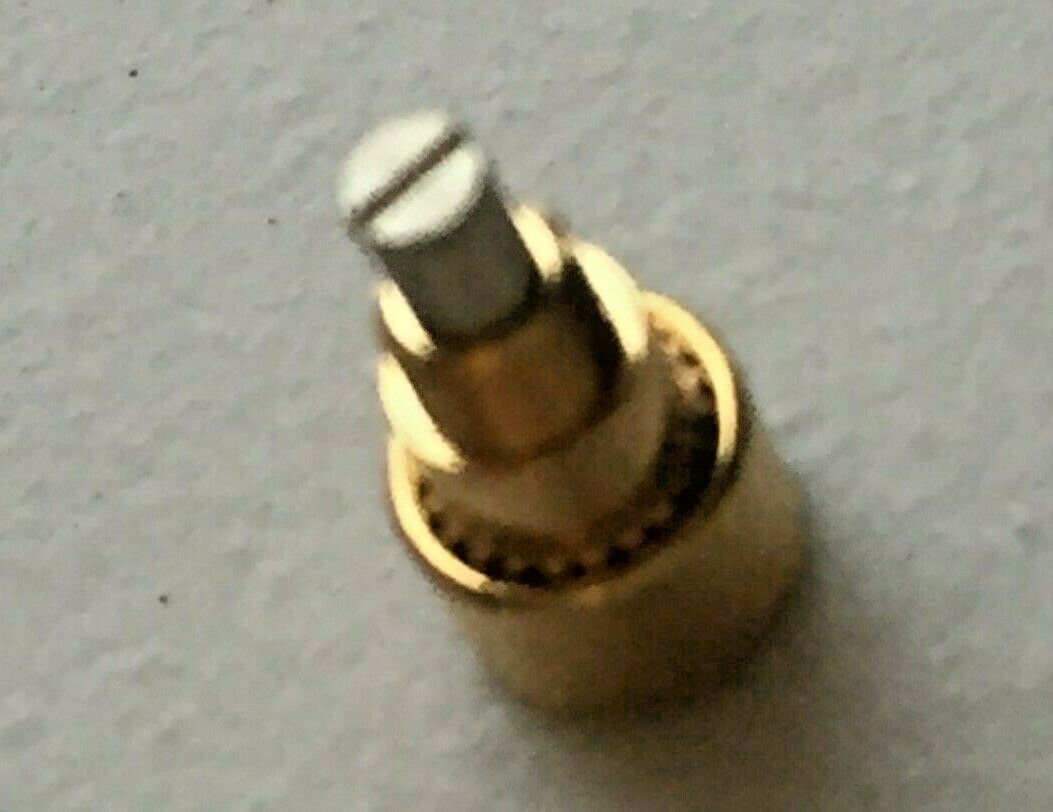 Chronograph Pusher Button Stainless Steel / Gold Plated Swiss Made Screw-In Type