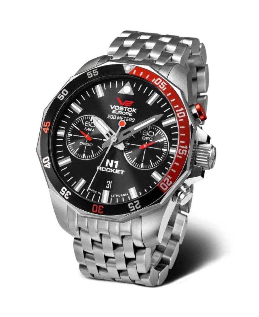 VOSTOK EUROPE Men Analog Quartz Casual Watch Classic Dress Black Dial Waterproof