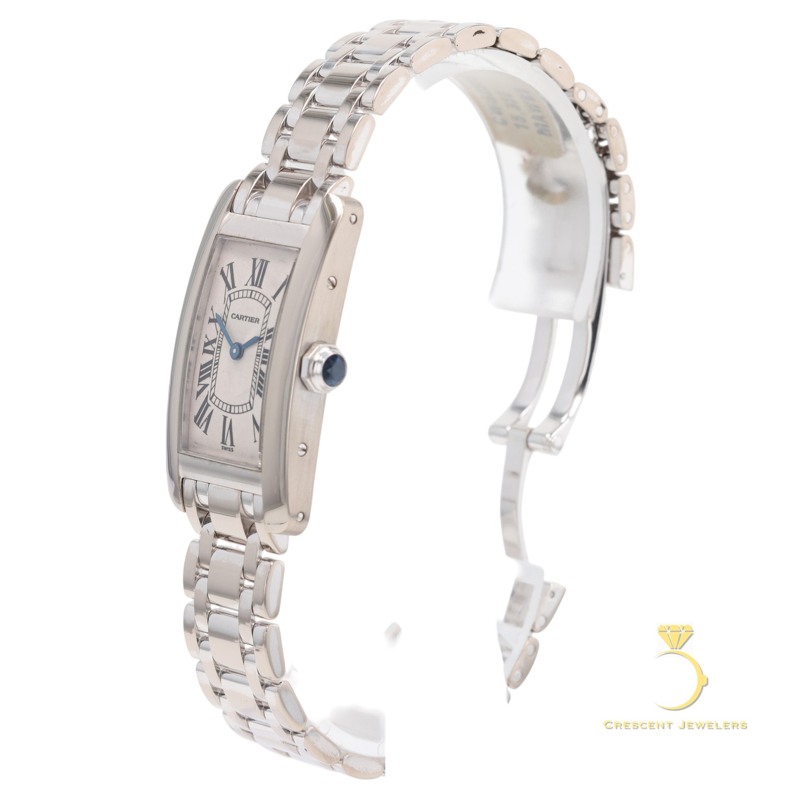 Cartier Tank Americaine – Ref. W26019L1 – 19mm * 35mm White Gold