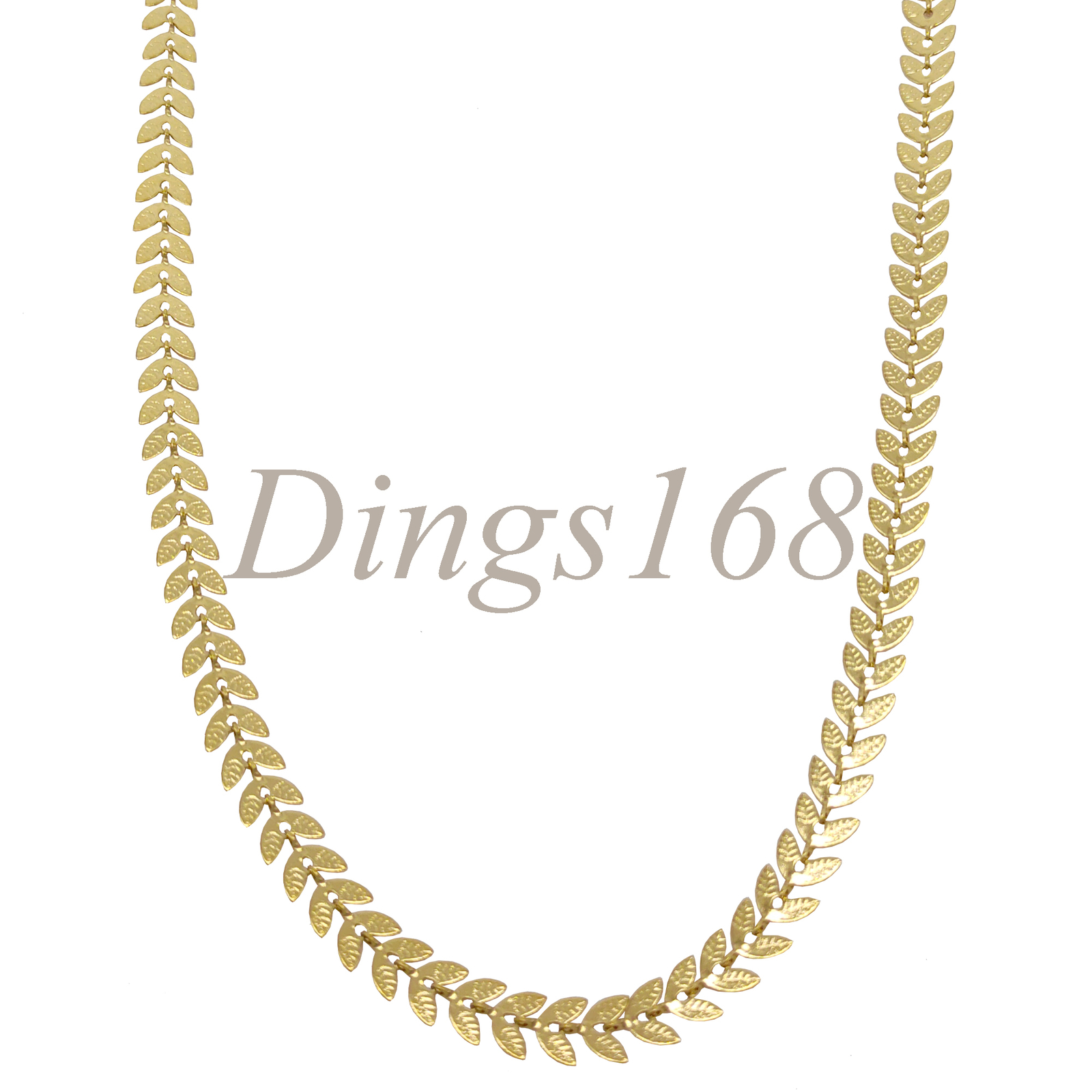 18K Gold Filled Designer Inspired Fish Tail Chain Necklace 16″/18″/20″/22″/24″