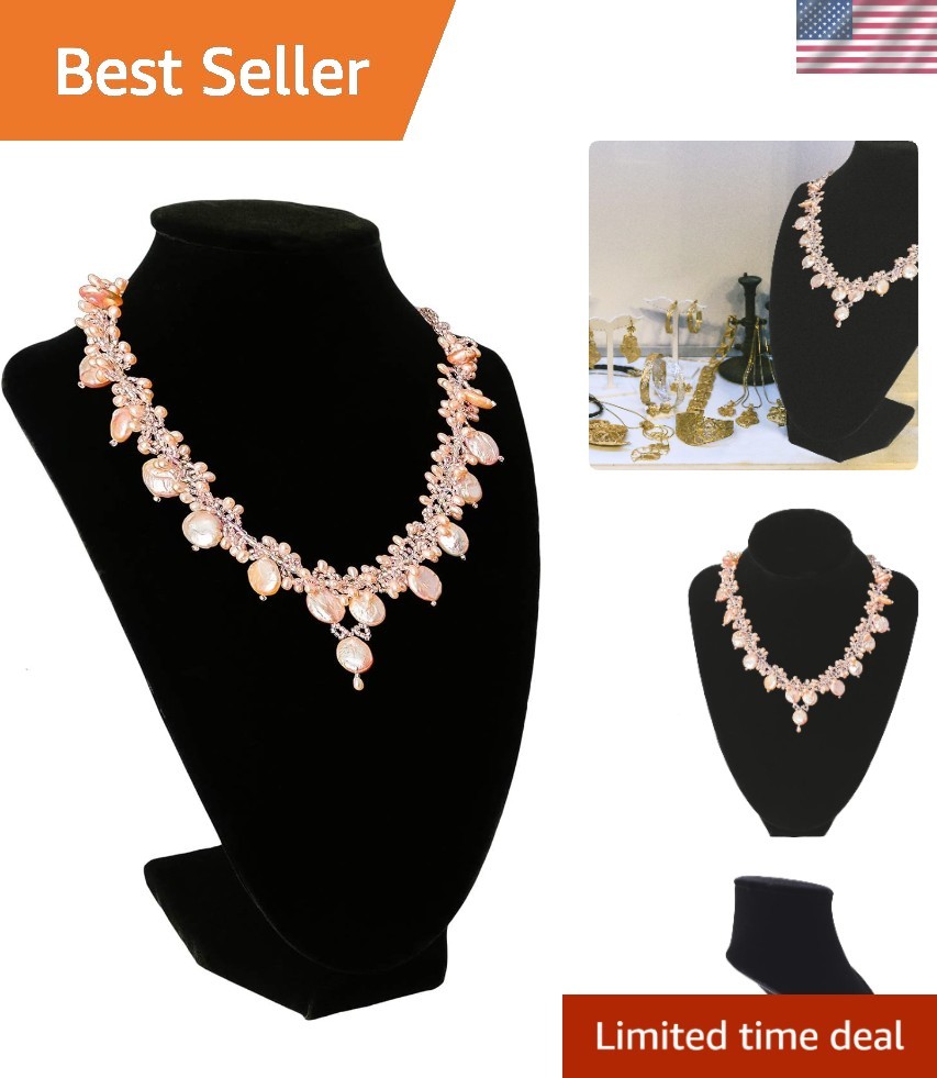 Versatile Black Velvet Necklace Bust Stand – 9-Inch Organizer for Every Occasion