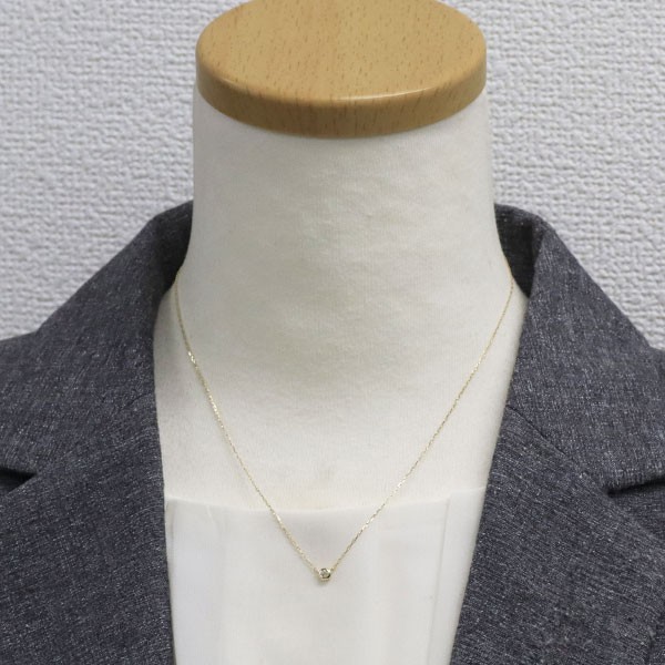 4℃ K10YG diamond pendant necklace – Auth free shipping from Japan- Auth SELBY_JA