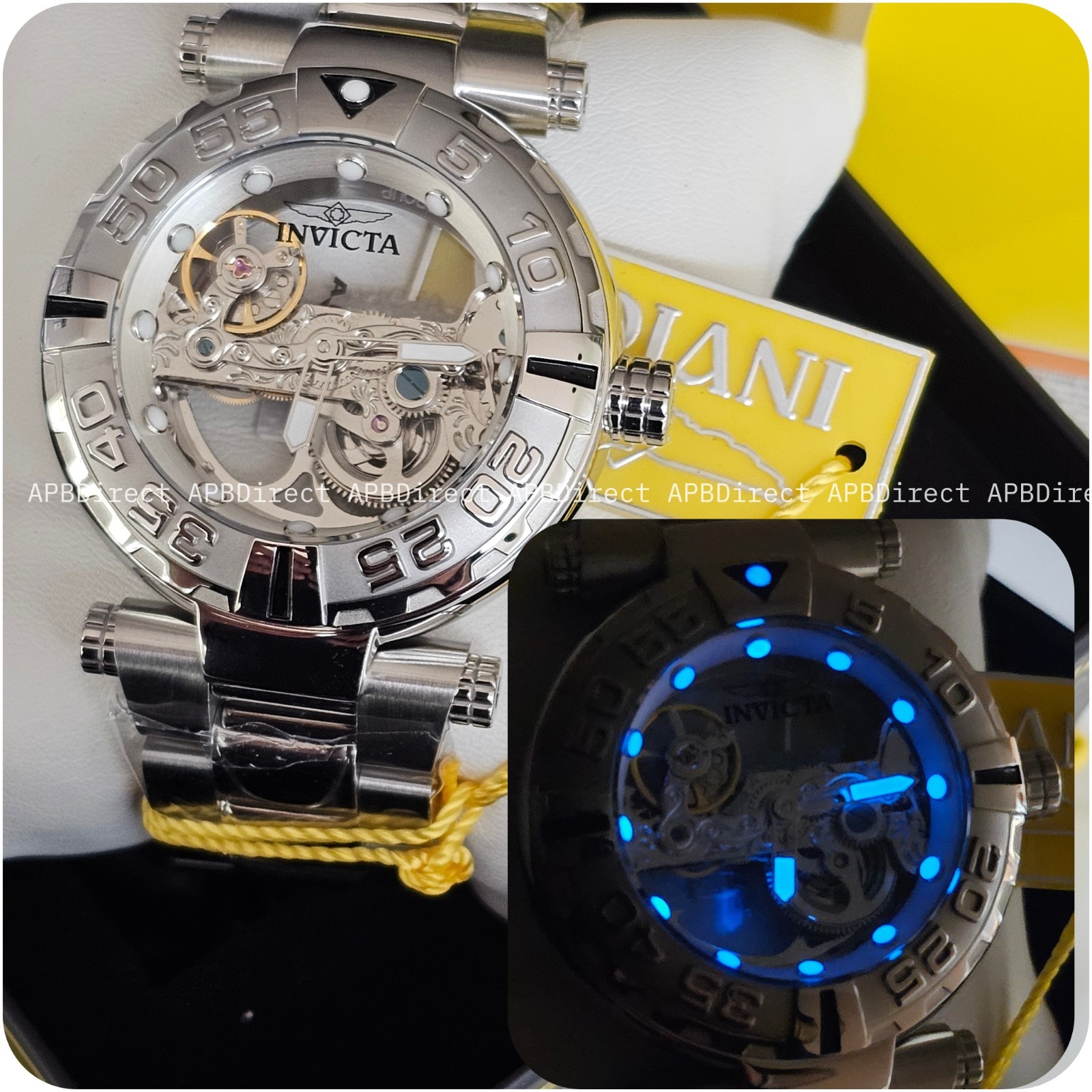 Invicta Subaqua Noma I – Automatic BRIDGE Mvmnt Skeleton Black Bezel mens watch