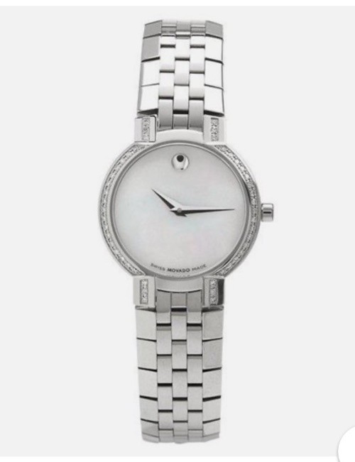 MOVADO 84 A1 1845 S DIAMOND BEZEL LADY’S STAINLESS STEEL WATCH