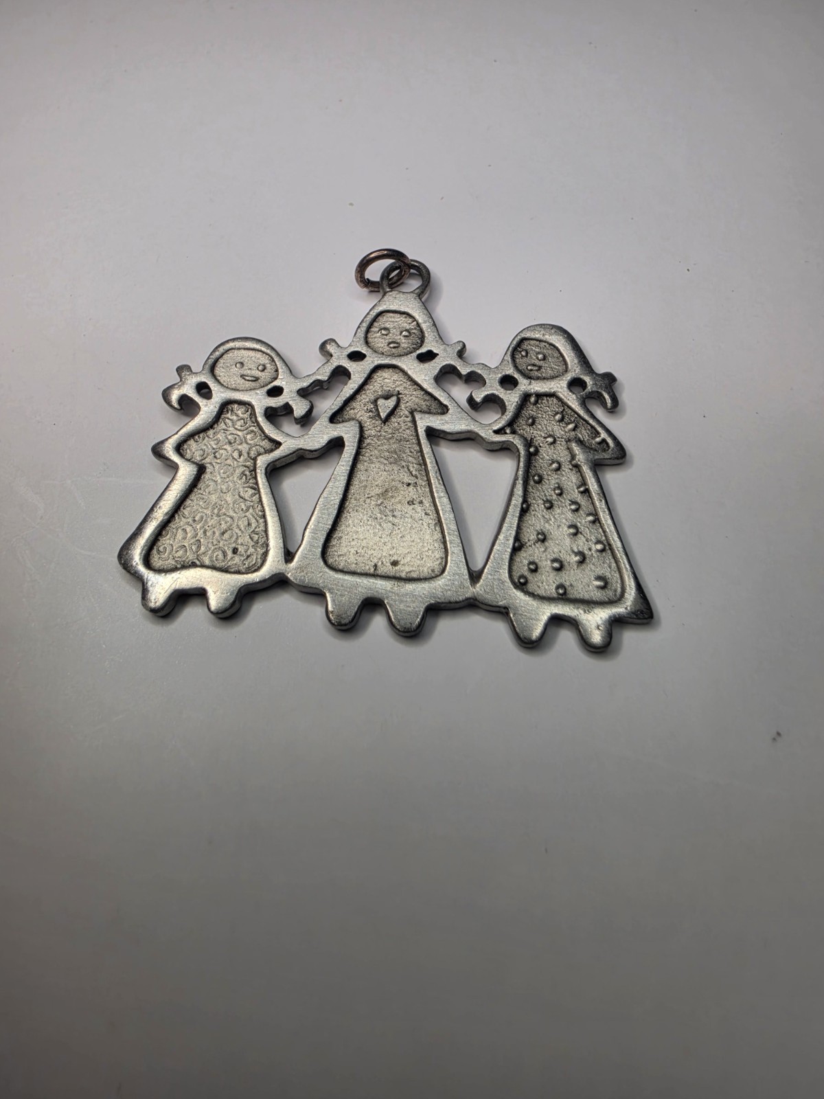 Cynthia Webb Three Sisters Pewter Pendant 3″