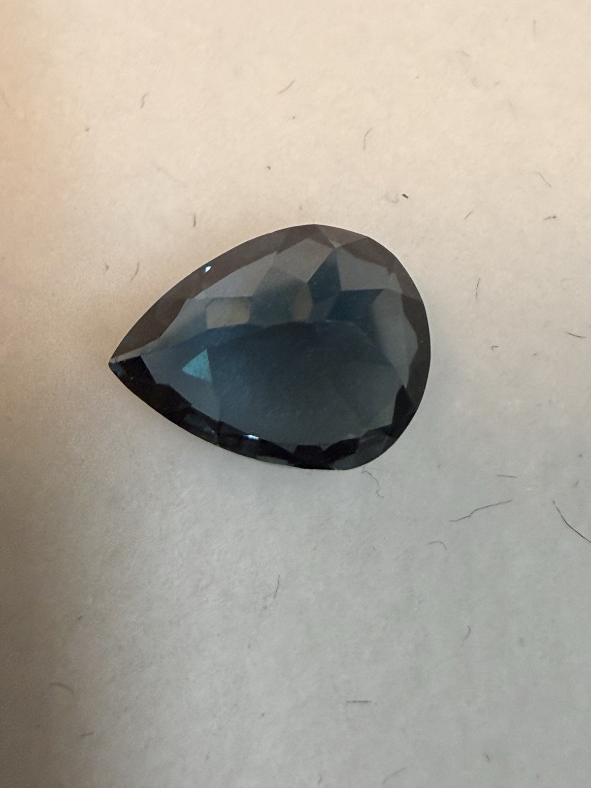 London Blue Topaz Faceted Pear Loose Gemstone Blue 2.20ct 9x7x4.7mm
