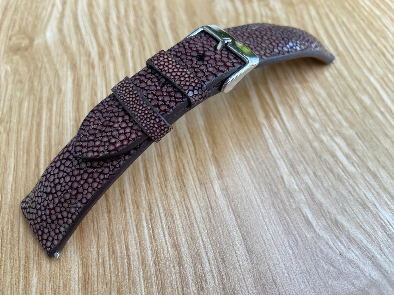Brown Stingray Leather Watch Strap Band 14 16 17 18 19 20 21mm 22mm 23 24mm 26mm