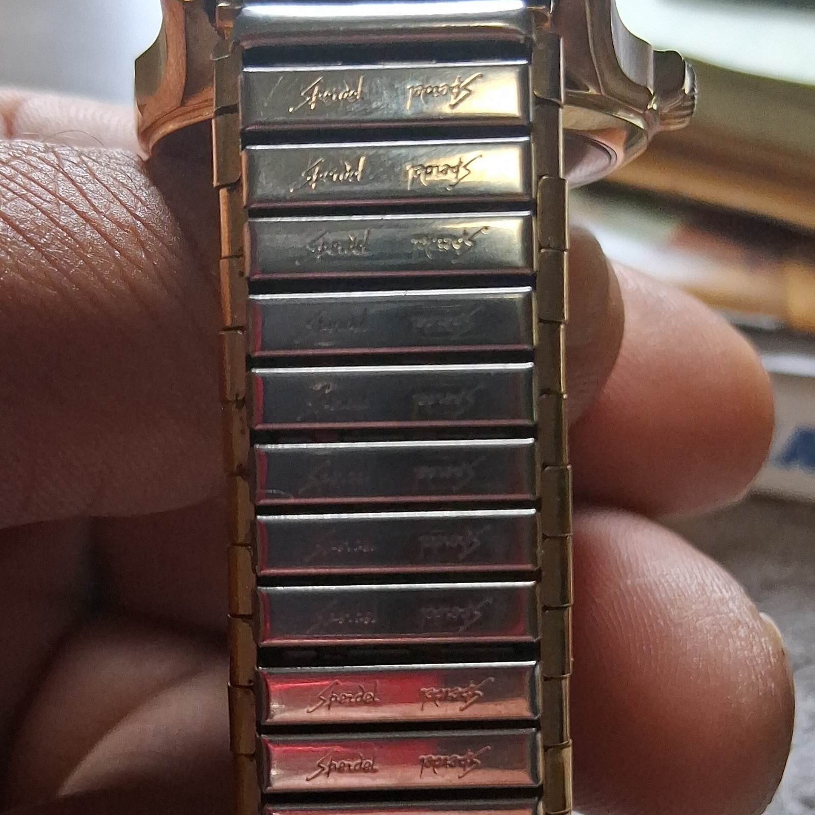 Bulova Men’s Quartz GoldTone Analog DayDate Dress Watch Metal Bracelet ,diff Bck