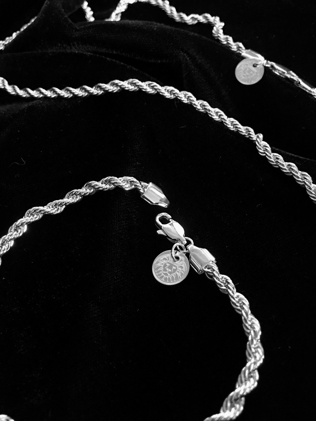 18K WHITE GOLD Men Women 4MM ROPE CHAIN 30” MADE IN ITALY *LIFETIME WARRANTY*