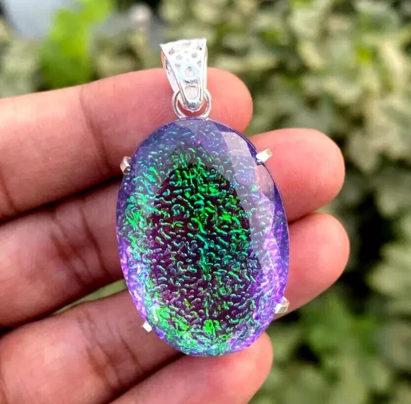 102 Ct+ Natural Oval Monarch Fire Opal Doublet 925 Solid Silver Pendant Gemstone