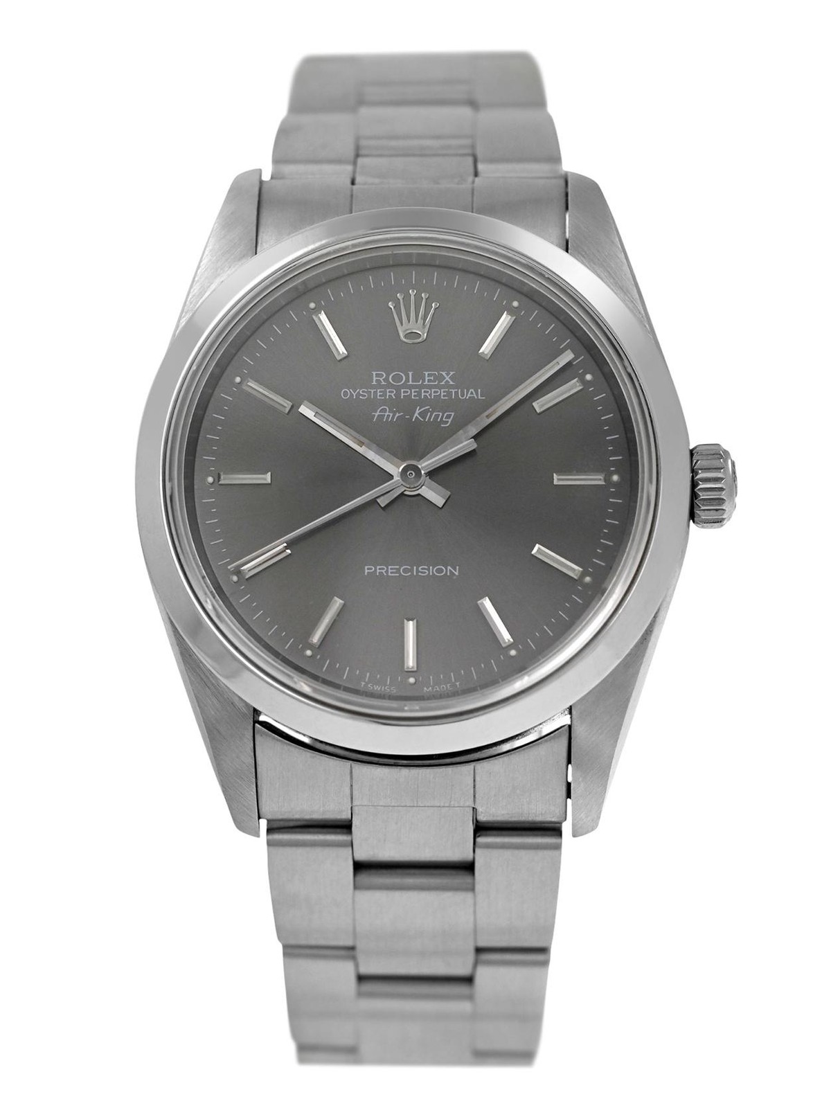 Rolex Air-King 14000 Gray Sunburst Dial Steel 34MM Men’s Automatic