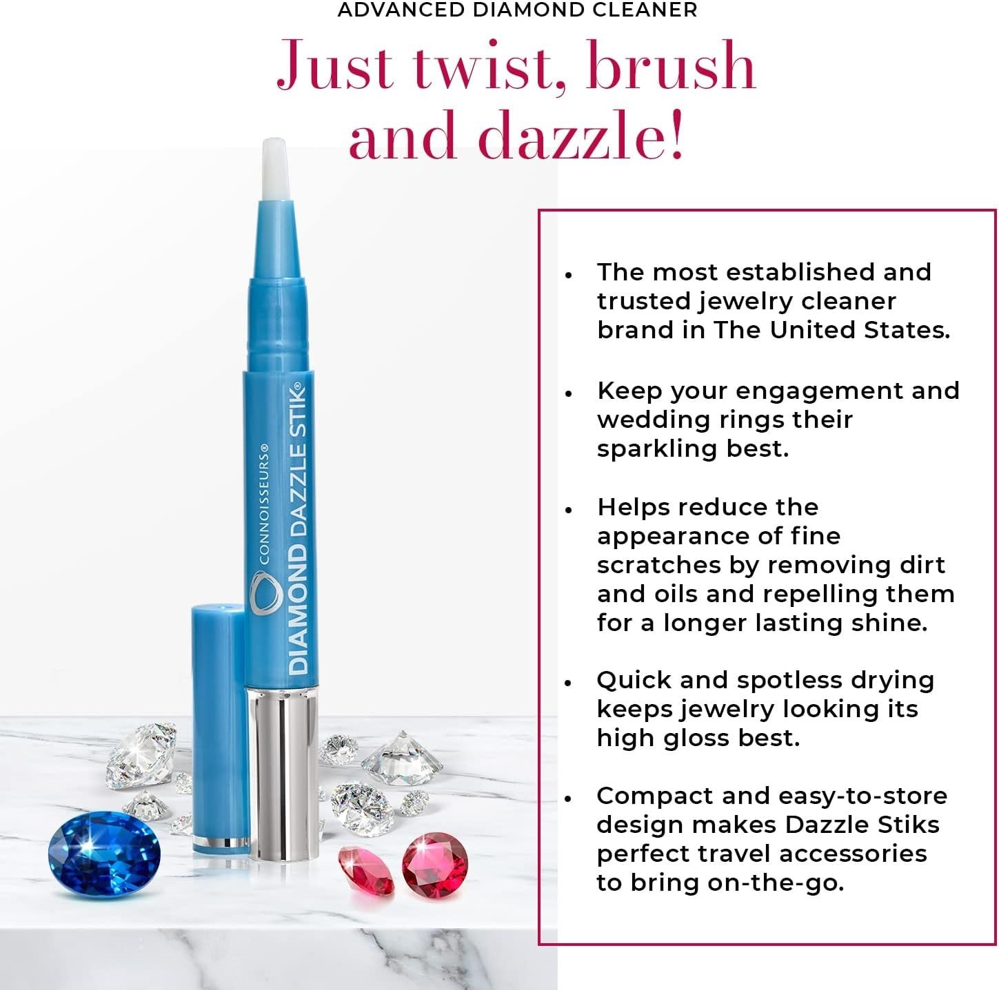 Diamond Dazzle Stik – Portable Diamond Cleaner for Rings and Other Jewelry – …