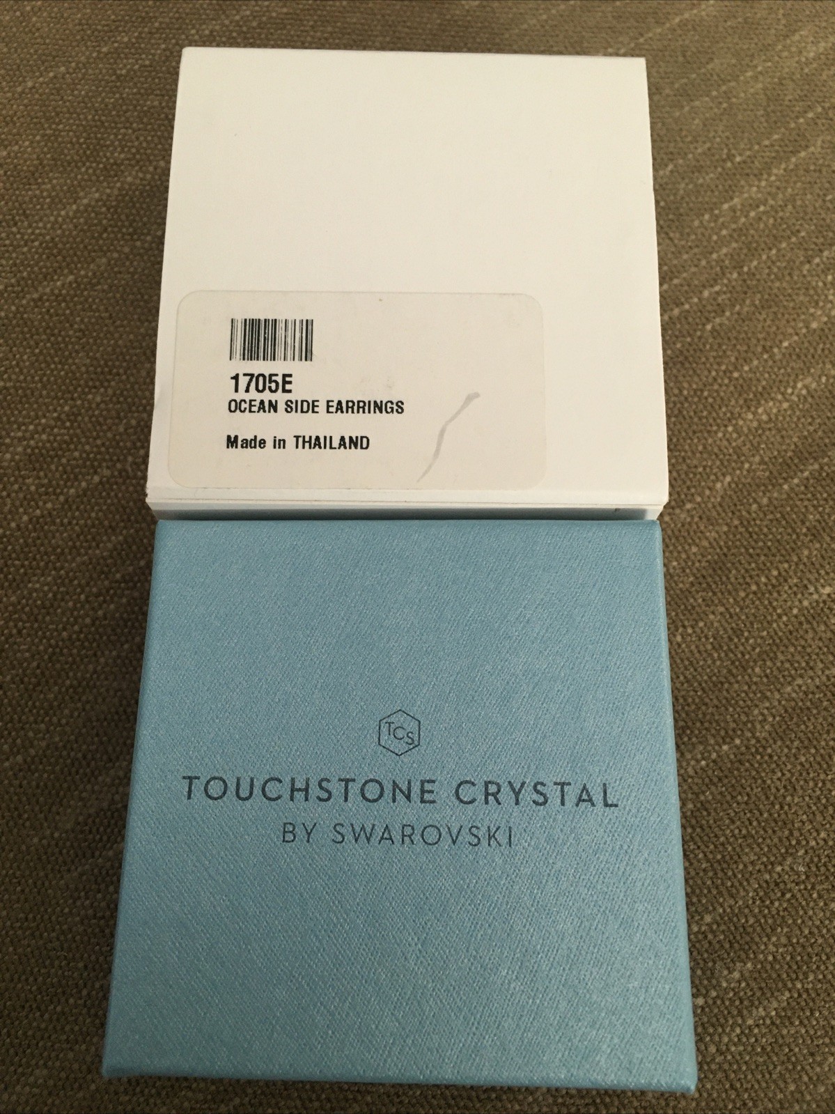 Touchstone Crystal by Swarovski Ocean Side Blue Drop Earrings Leverback