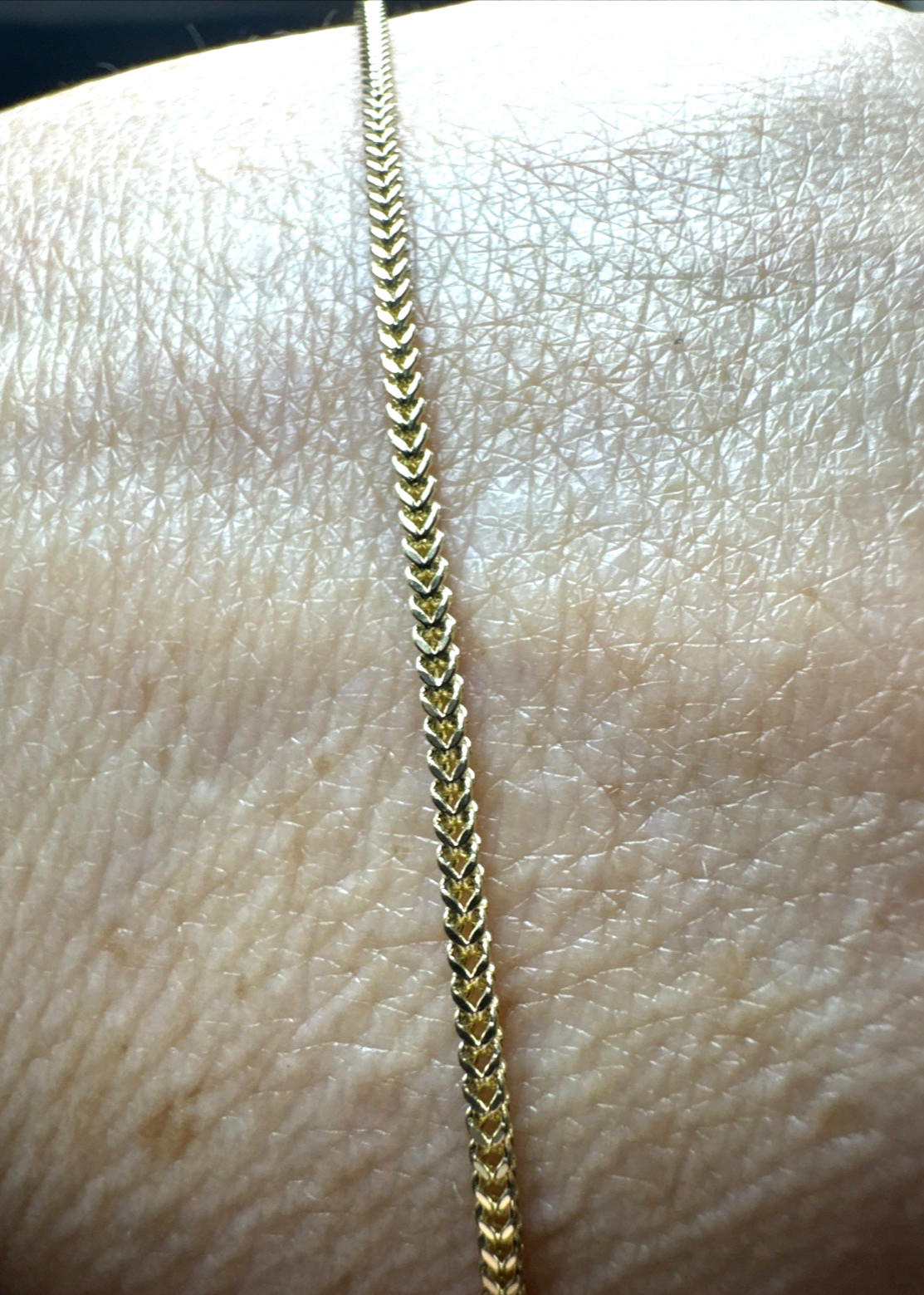 NEW 10K Yellow Gold 20” Franco Square Box Chain Necklace 2mm Italy Lobster Clasp