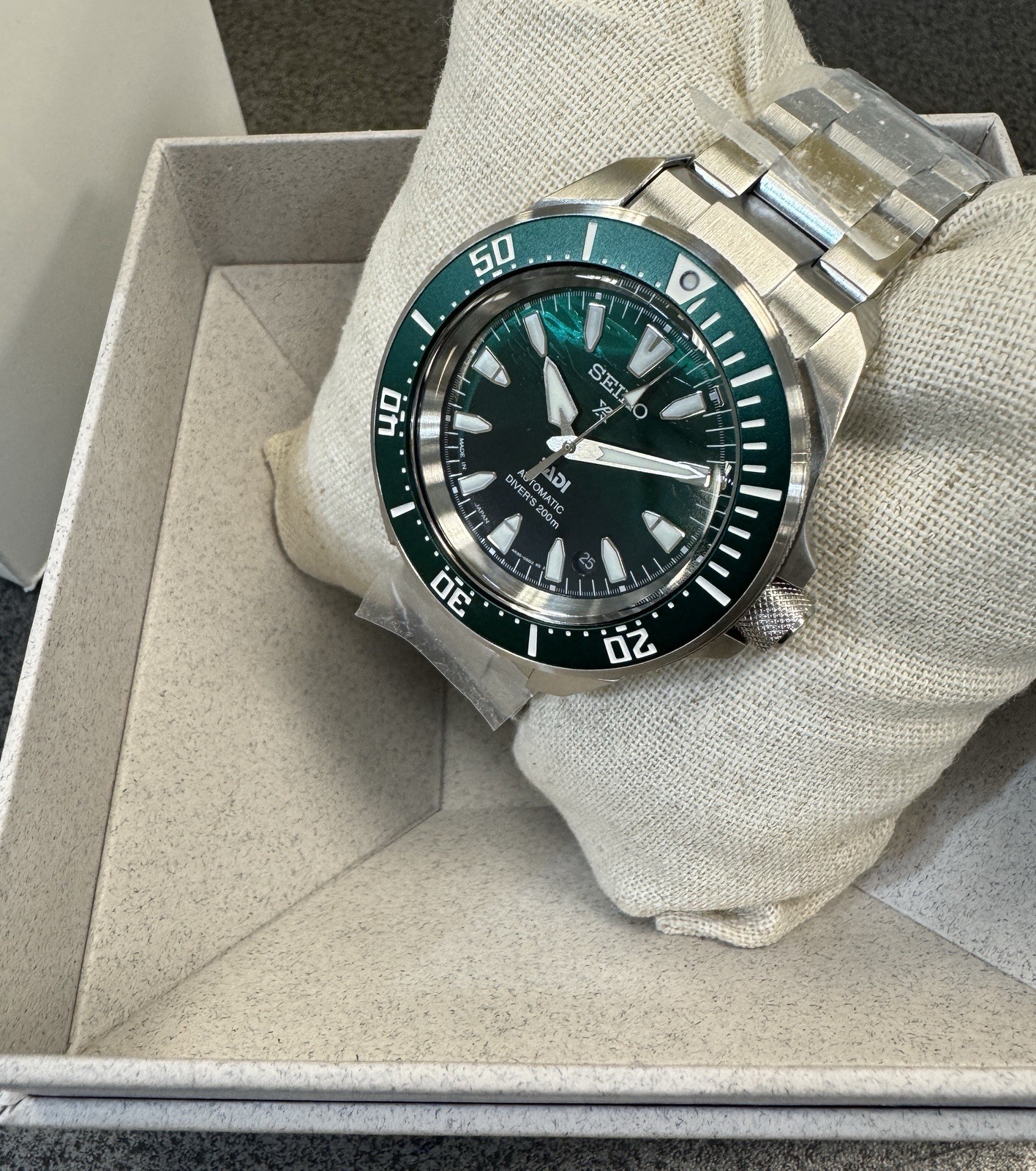 Seiko Prospex Sea Samurai PADI Divers Green Dial Special Edition Watch SRPL13